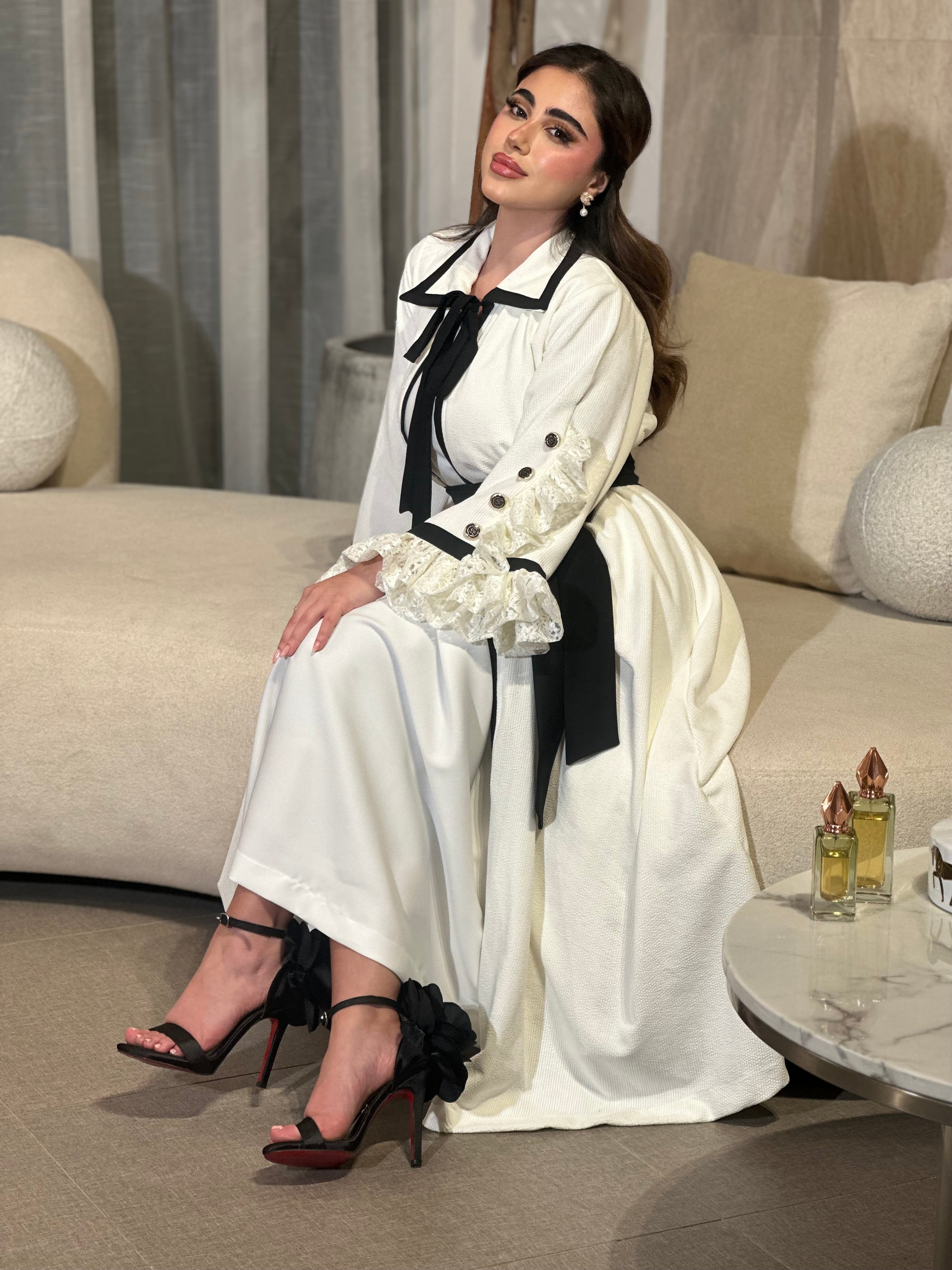 black and white Robe